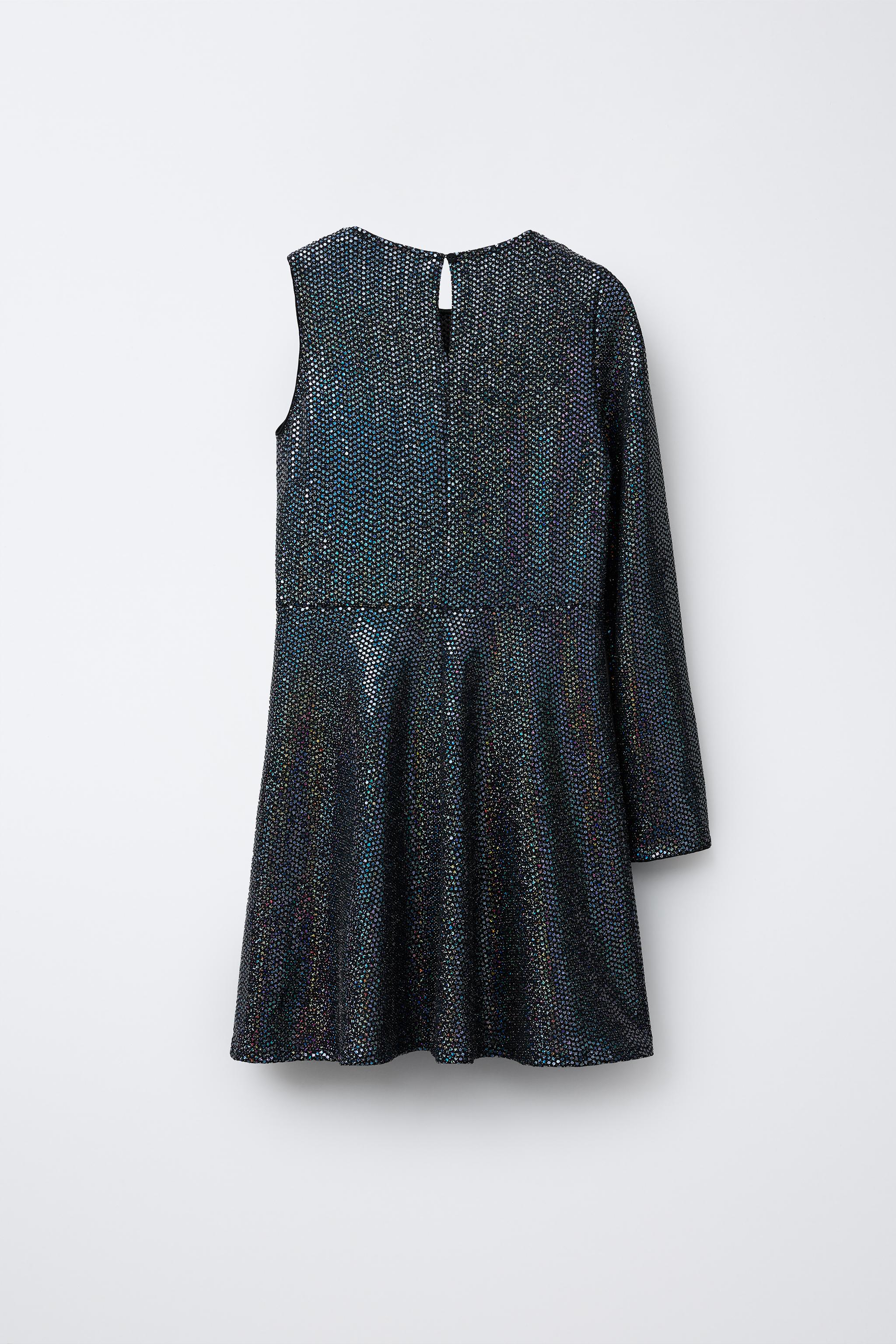 SHIMMER RUFFLED DRESS